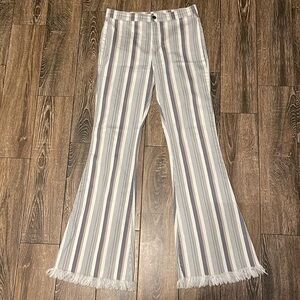 Cello Striped Bell Bottom